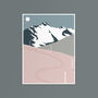 Personalised Skiing Mountains Print Winter Art Poster, thumbnail 5 of 5