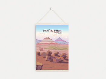Petrified Forest National Park USA Travel Poster Print, 6 of 8