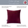 Luxury Super Soft Velvet Cushion Cranberry Red, thumbnail 3 of 5