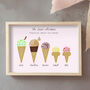 Personalised Illustrated Ice Cream Family Print, thumbnail 4 of 8