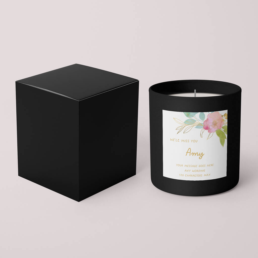 Personalised Floral New Job Candle By Arrow Gift Co