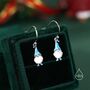 Sterling Silver Tiny Gnome Drop Hook Earrings, thumbnail 5 of 10