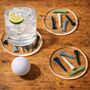 Tee Time Set Of Four Golf Coasters, thumbnail 1 of 6
