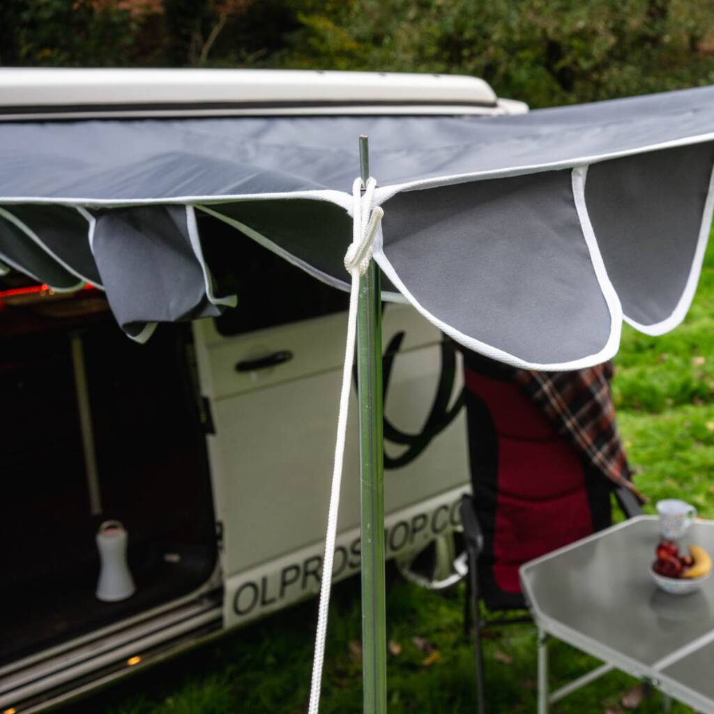 Retro Campervan/Caravan Sun Canopy Shade Charcoal, 1 of 4