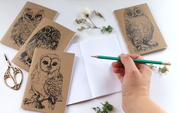 A6 Owl Notebook Choice Of Four Designs, 2 of 8