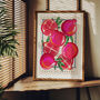 Pomegranate Art Print Fruit Illustration, thumbnail 6 of 7