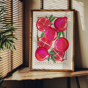 Pomegranate Art Print Fruit Illustration, 6 of 7