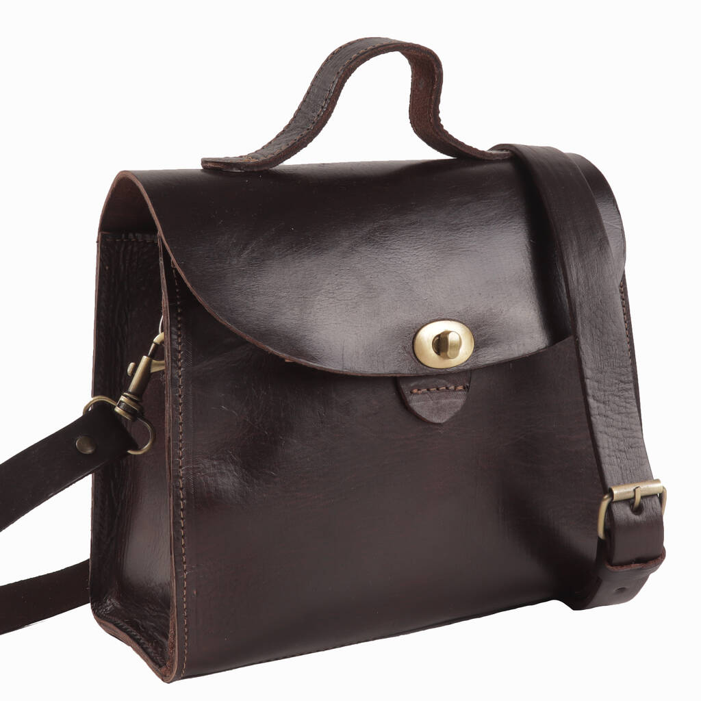 Leather Handheld Handbag Vicky By Ismad London | notonthehighstreet.com