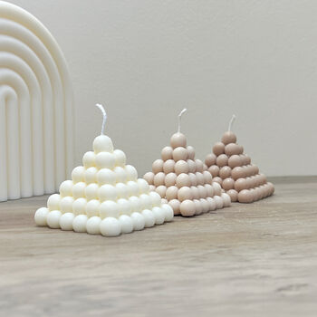Pyramid Bubble Candle Triangular Pillar Candles, 5 of 12