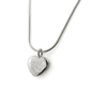 Ripple Pebble Heart Silver Necklace, thumbnail 1 of 5