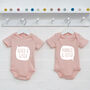 Twin Babygrow Set Older And Wiser Vs Younger And Cuter, thumbnail 3 of 5