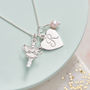 Personalised Silver Fairy Charm Birthstone Necklace, thumbnail 1 of 8