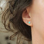 Amazonite Stud Earrings, thumbnail 3 of 12