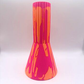 Graffiti Pink And Orange Tall Vase, 3 of 4