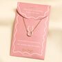 Horseshoe Pendant Carded Necklace In Gold Or Silver, thumbnail 2 of 4