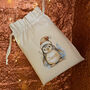 Personalised Penguin Drawstring Christmas Gift Bag, thumbnail 2 of 4