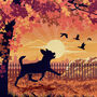 Shorthaired Chihuahua In An Autumn Park. Limited Edition Dog Print, thumbnail 5 of 7