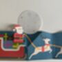 Handmade Santa Riding His Sleigh Pop Up Christmas Card, thumbnail 1 of 3