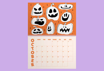 2026 Colourful Illustrated Wall Calendar, 6 of 12