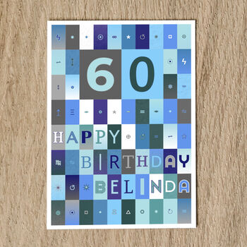 Personalised 60th Birthday Card Age And Name 1965, 9 of 10