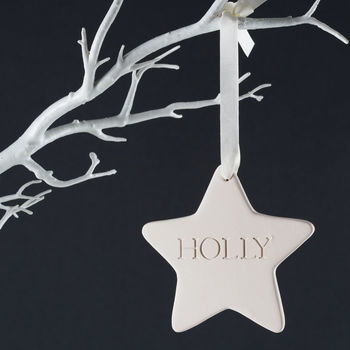 Baby's First Ceramic Star Hanging Decoration, 3 of 4