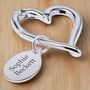 Personalised Silver Plated Heart Carabiner Keyring, thumbnail 1 of 3