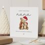 Personalised Bear Family Christmas Card For Nana, thumbnail 1 of 7