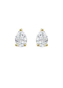 Pear Diamond Stud Earrings, 2 of 3