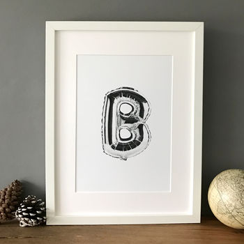 Illustrated Balloon Letter Print A To Z By Michael Stephen Carter ...