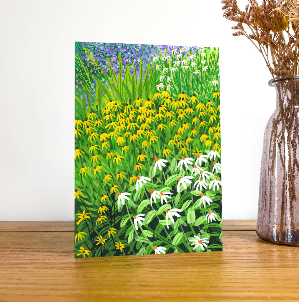 Echinacea Flower Garden Art Card, 1 of 3