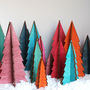 Christmas Tree Set In Coloured Wood, thumbnail 2 of 5