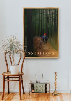 Go Dirt Biking Motocross Travel Poster Art Print, 5 of 8