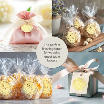 Custom Foil Stickers For Wedding Invitation Envelopes And Favours Luxury Monogram, 5 of 12