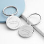 Personalised Save The Date Round Keyring, thumbnail 1 of 7