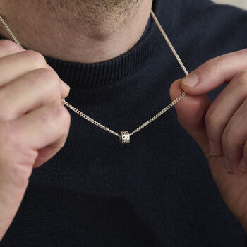 Mens Personalised Mini Spinning Disc Necklace, 2 of 9