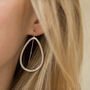 Silver Colour Hollow Tear Drop Earrings, thumbnail 2 of 4