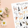 The A To Z Of Dogs Print, thumbnail 5 of 6