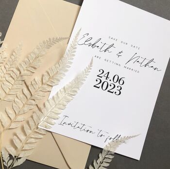 The Modernist Save The Date Cards, 6 of 10