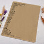 A4 Kraft Letter Writing Paper With Linear Flowers, thumbnail 3 of 4