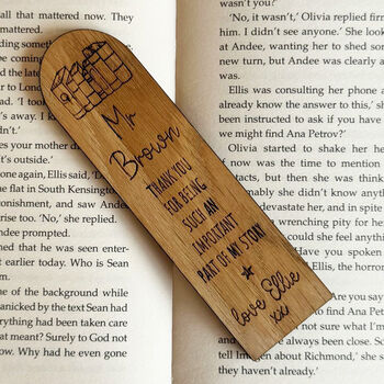 Personalised Wooden Bookmark For Teacher Appreciation, 4 of 10