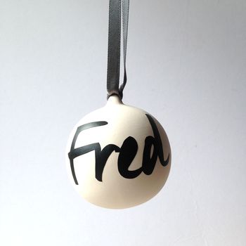 Personalised Ceramic Christmas Bauble, 5 of 5