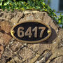 Personalised Oval House Address Bespoke Plaque, thumbnail 3 of 4