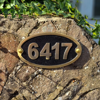Personalised Oval House Address Bespoke Plaque, 3 of 4