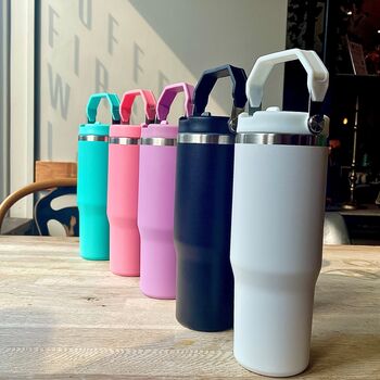 Personalised Groom Large Travel Tumbler With Handle, 2 of 3