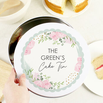 Personalised Rose Cake Tin, 3 of 3
