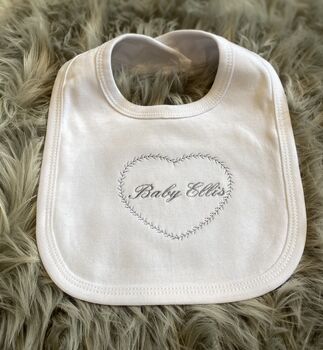 Personalised Embroidered Baby Bib, 5 of 7