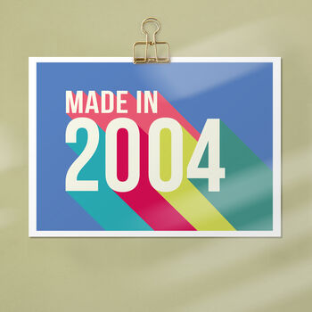 Personalised 21st Birthday Year Print, 6 of 7