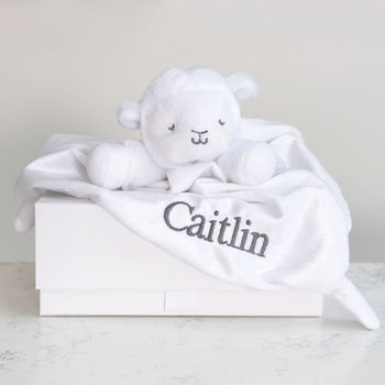 Personalised Little Lamb Baby Comforter, 6 of 10