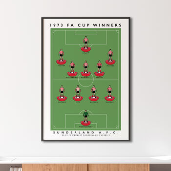 Sunderland 1973 Fa Cup Winners Poster, 4 of 8