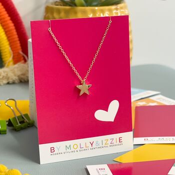 Personalised Star Necklace Heart Image, 3 of 11